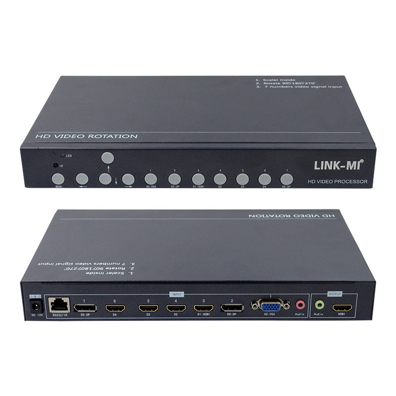 12V HDMI Video Wall Controller เครื่องหมุนวีดีโอ 90 180 270 องศา HD Video Upscaling Rotary Switch