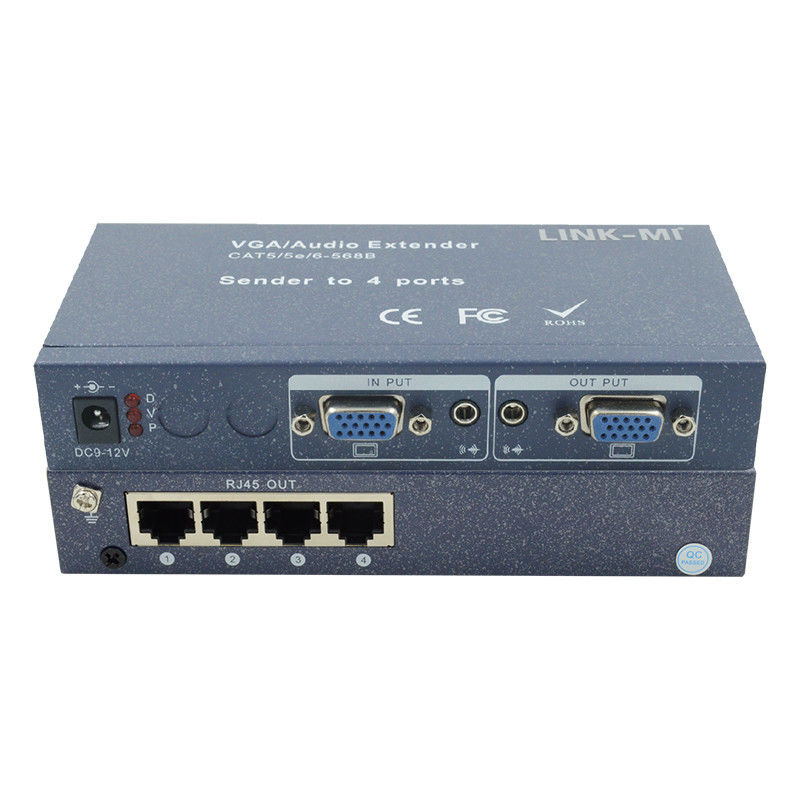 15pin 4 Port VGA Extender 1 ถึง 4 VGA Splitter 4 ช่อง Video UTP Extender