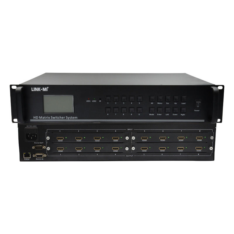 4K Video Audio Matrix 8X8 HDMI Matrix Switcher System RS232 TCP/IP การควบคุมทางไกล