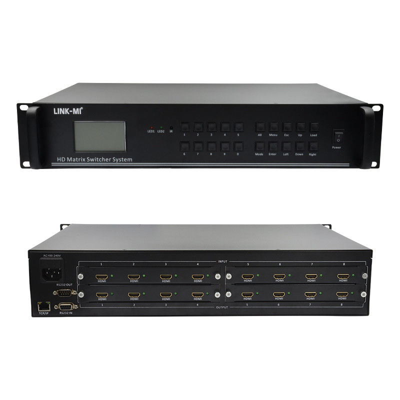 4K Video Audio Matrix 8X8 HDMI Matrix Switcher System RS232 TCP/IP การควบคุมทางไกล