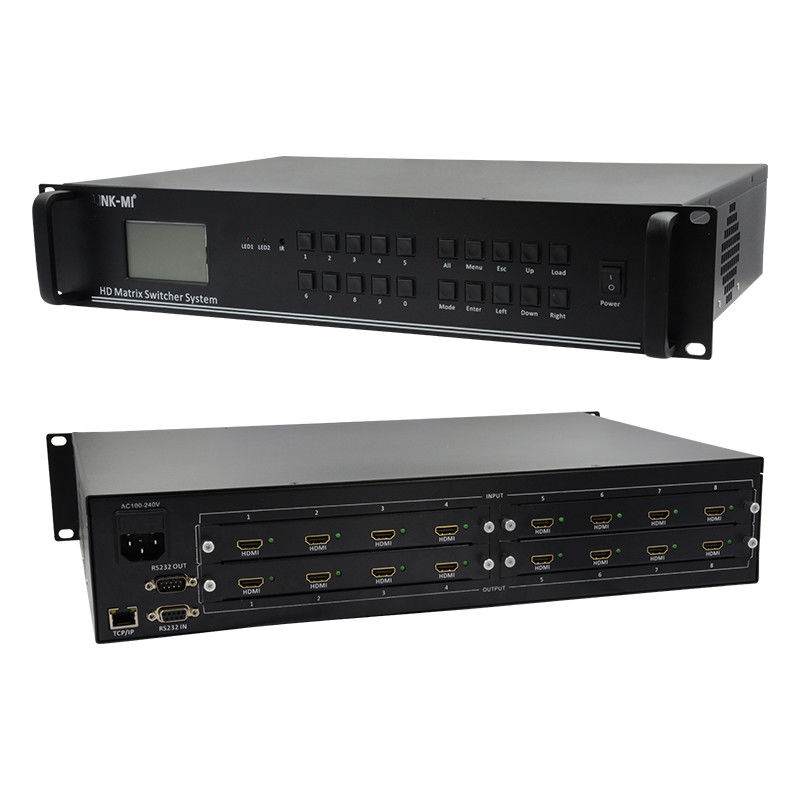 4K Video Audio Matrix 8X8 HDMI Matrix Switcher System RS232 TCP/IP การควบคุมทางไกล