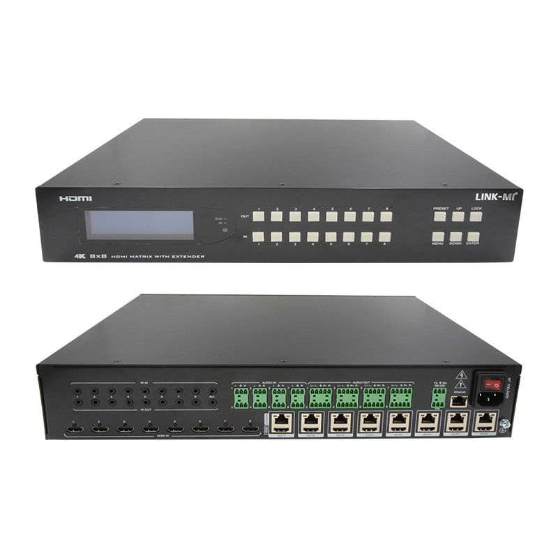 8X8 HDMI Matrix Extender สูงถึง 70m 8 HDMI Loop Out 4K60Hz HDMI สวิตช์วีดีโอ