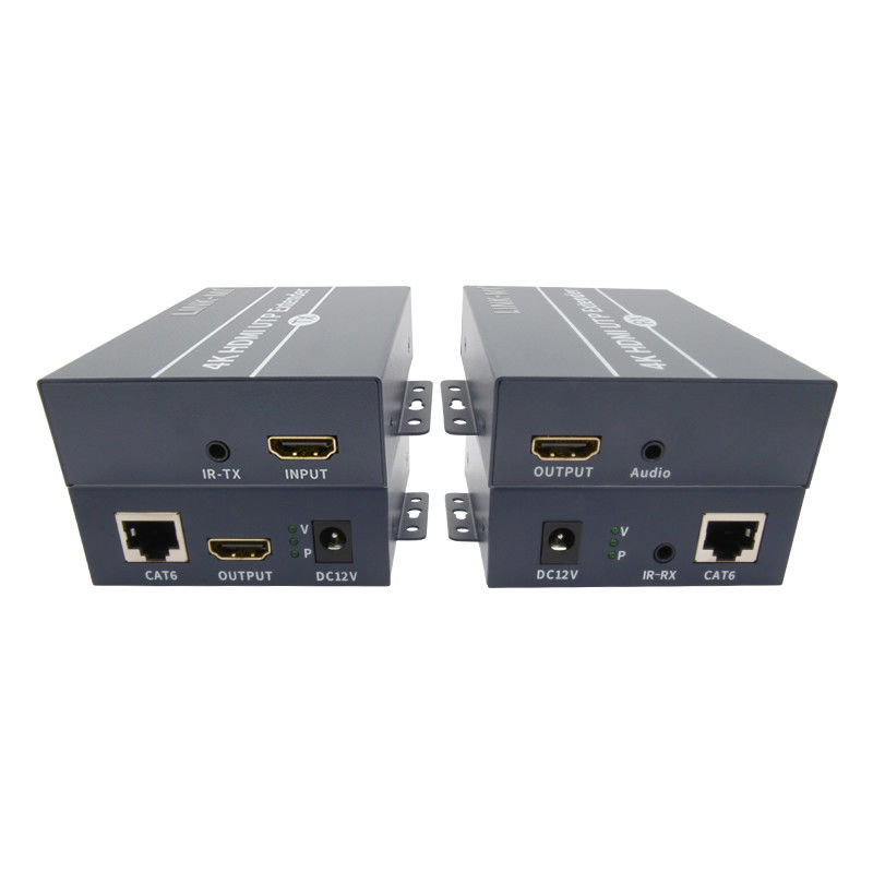 120m 4K HDMI Extender Over Cat6 Cat6e Cable พร้อม HDMI Loop Out IR การควบคุม