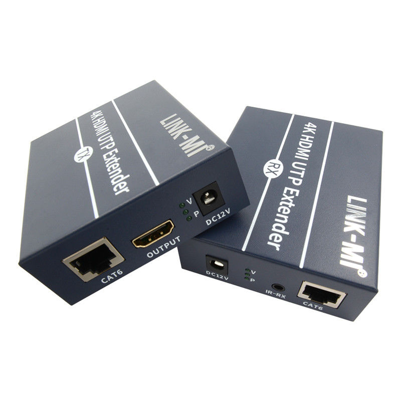 120m 4K HDMI Extender Over Cat6 Cat6e Cable พร้อม HDMI Loop Out IR การควบคุม