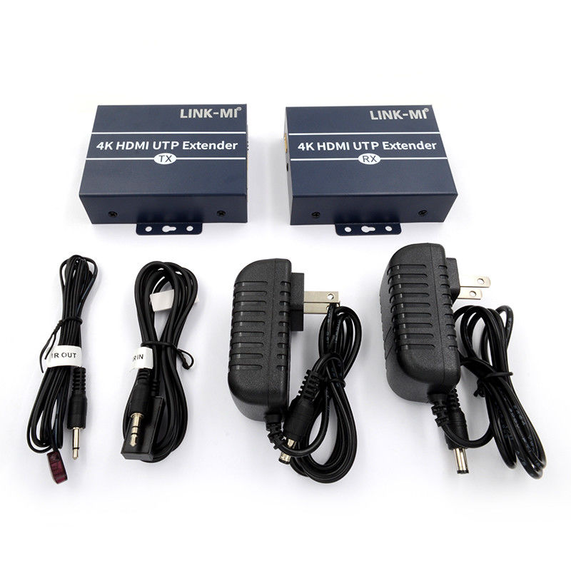 120m 4K HDMI Extender Over Cat6 Cat6e Cable พร้อม HDMI Loop Out IR การควบคุม