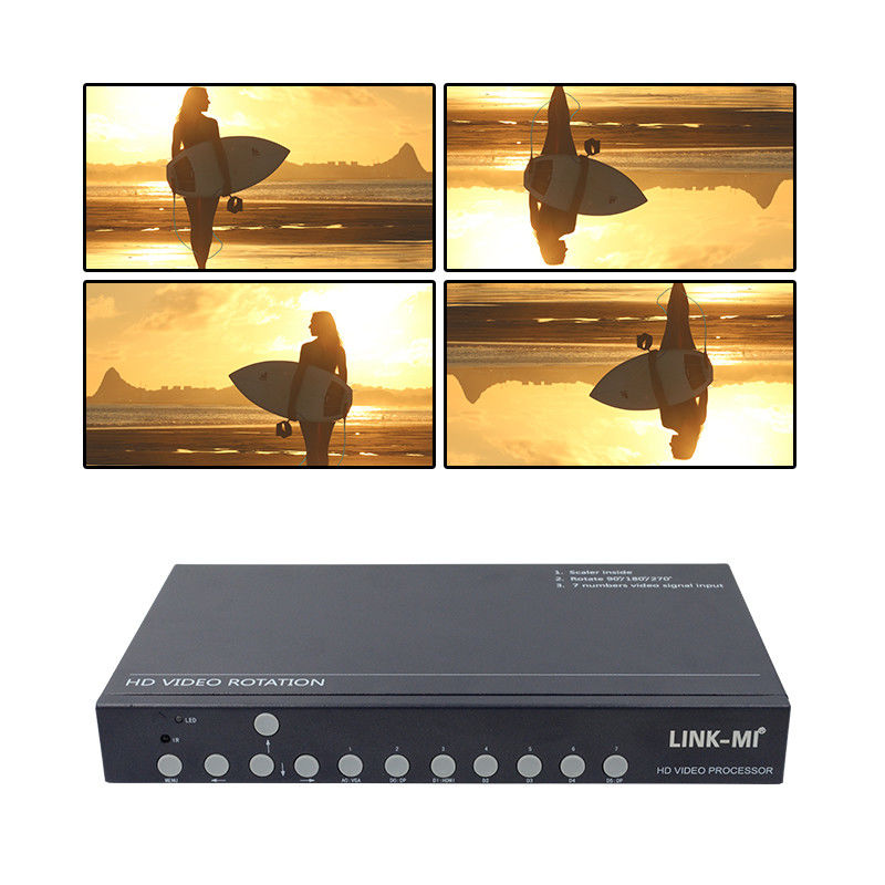 12V HDMI Video Wall Controller เครื่องหมุนวีดีโอ 90 180 270 องศา HD Video Upscaling Rotary Switch