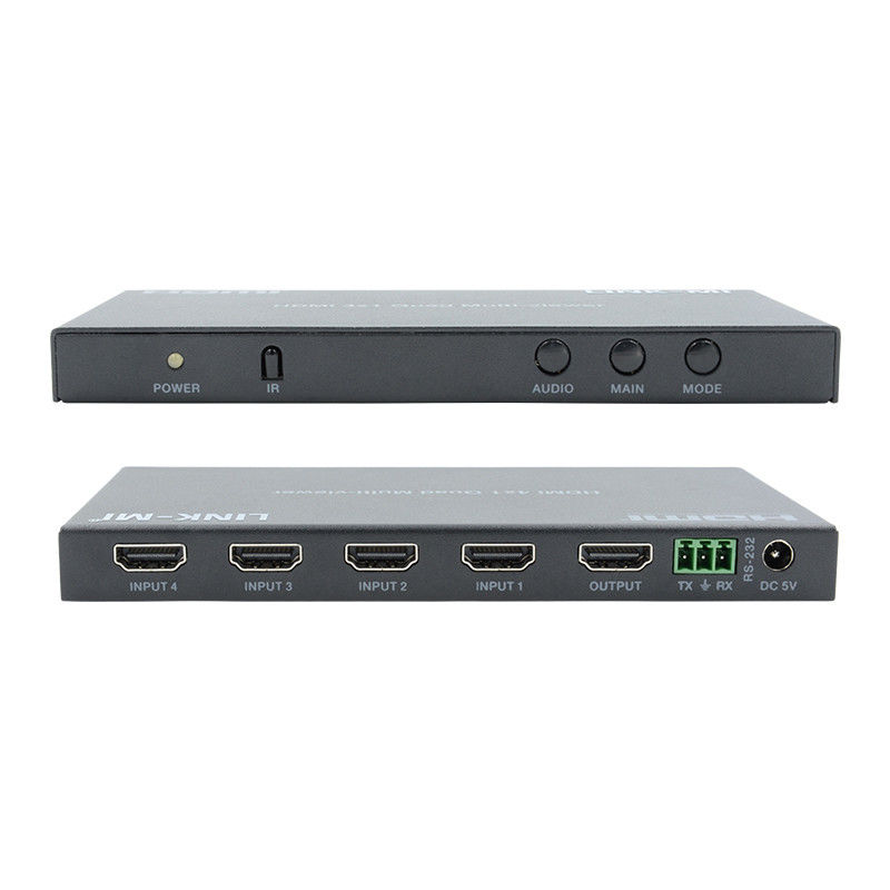 การทํางานสูง HDMI 4x1 Quad Multi Viewer HDMI 1.4b HDCP 1.4 และ DVI Compliant