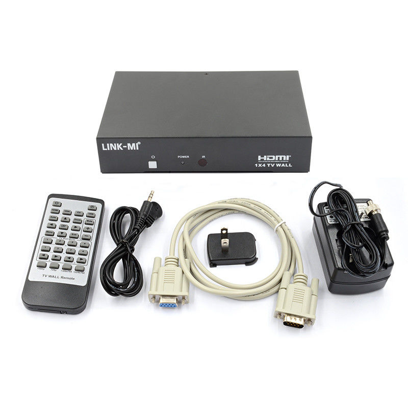 LM-TV04L HDMI 1x4 TV WALL การสนับสนุน CVBS/VGA/HDMI/USB แหล่งเข้าการเล่น