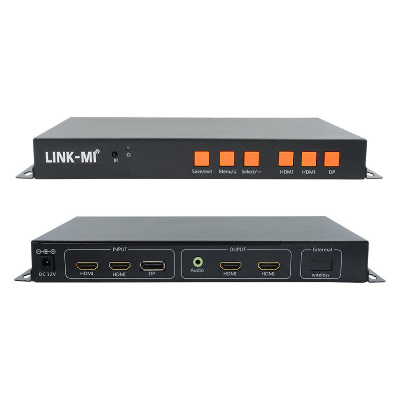การสนับสนุนมือถือ / HDMI / DP Input 4K Video Wall Controller สําหรับ 2 จอ