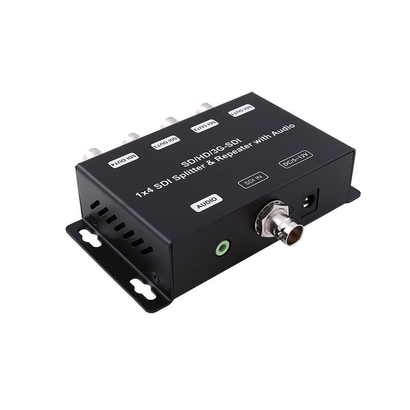 HD/SD-SDI 1 ถึง 4 เครื่องกระตุ้นกระจายเสียงแบบซ้ําด้วยออดิโอ 75 ออห์ม