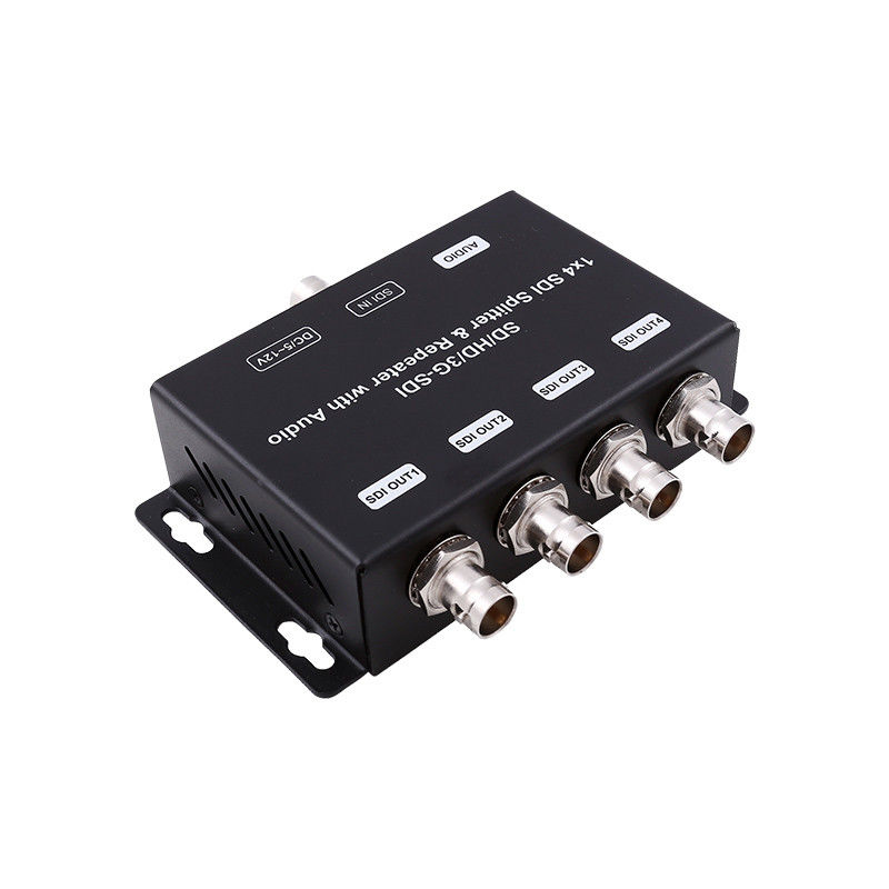 HD/SD-SDI 1 ถึง 4 เครื่องกระตุ้นกระจายเสียงแบบซ้ําด้วยออดิโอ 75 ออห์ม